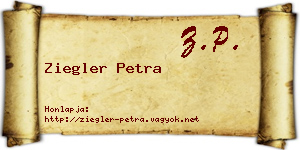 Ziegler Petra névjegykártya